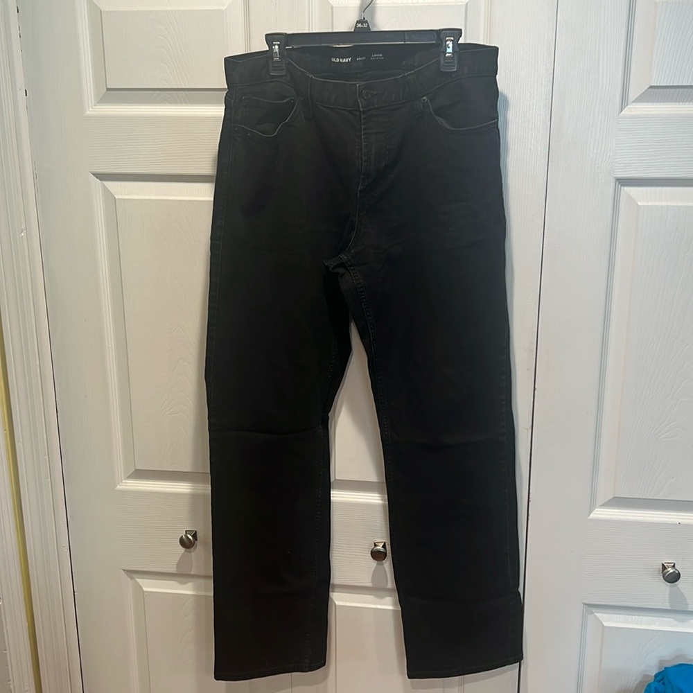 34x34 Loose fit black old navy jeans
